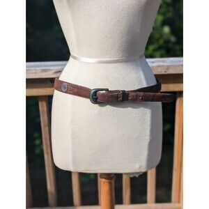 Vintage Leather Belt Brown Coins Embellished Western Men's 36 Diego Festival